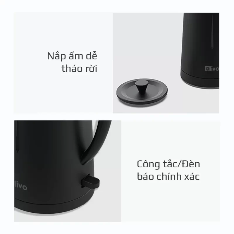 Ấm Siêu Tốc OLIVO EK207 – Thiết Kế Tối Giản Sang Trọng