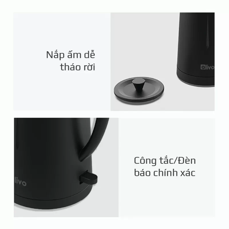 Ấm Siêu Tốc OLIVO EK207 – Thiết Kế Tối Giản Sang Trọng