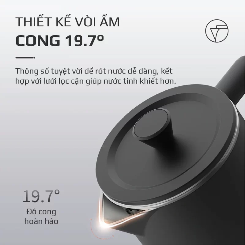 Ấm Siêu Tốc OLIVO EK207 – Thiết Kế Tối Giản Sang Trọng