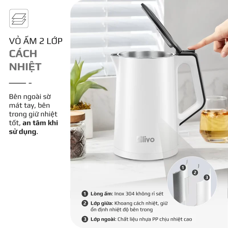 Ấm Siêu Tốc OLIVO EK200