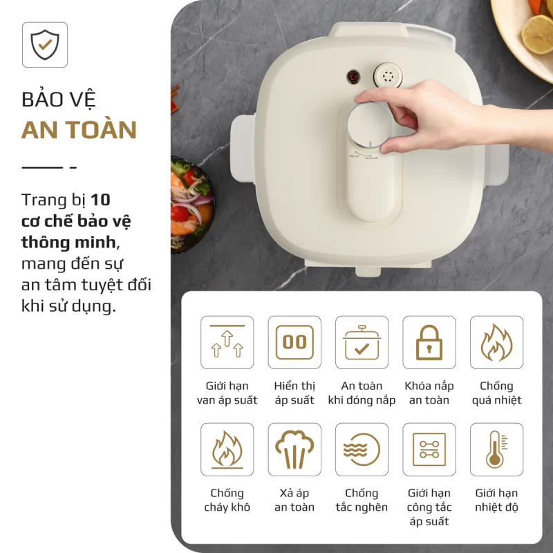Nồi Áp Suất Điện Đa Năng OLIVO PC40