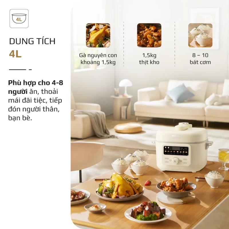 Nồi Áp Suất Điện Đa Năng OLIVO PC40