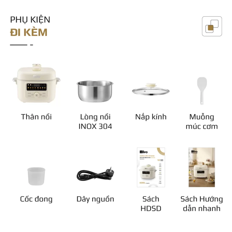 Nồi Áp Suất Điện Đa Năng OLIVO PC40