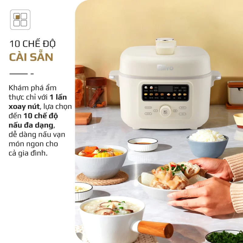 Nồi Áp Suất Điện Đa Năng OLIVO PC40