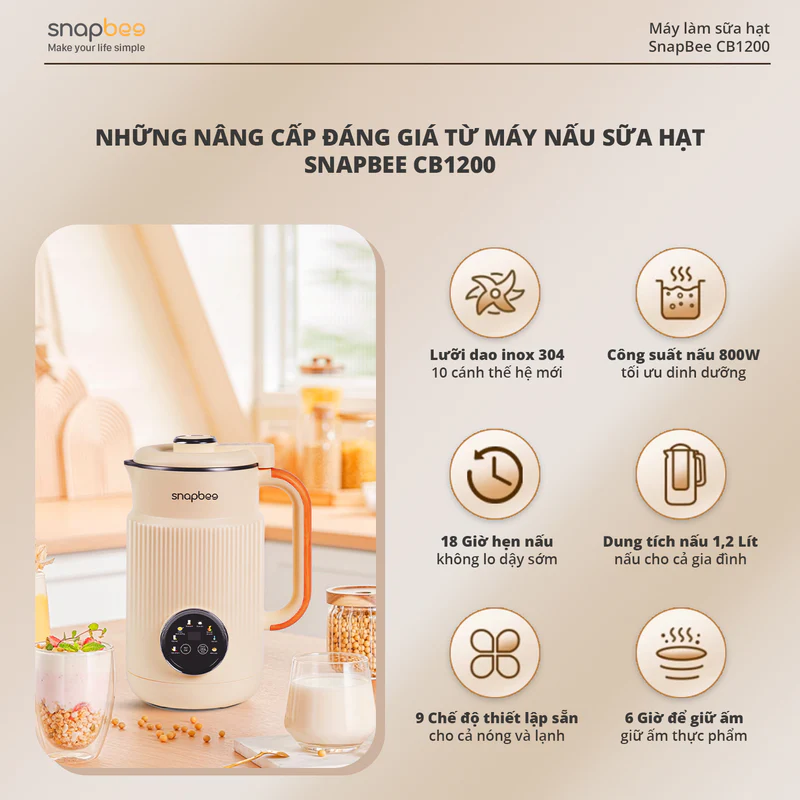 Máy Xay Nấu Đa Năng SNAPBEE CB1200