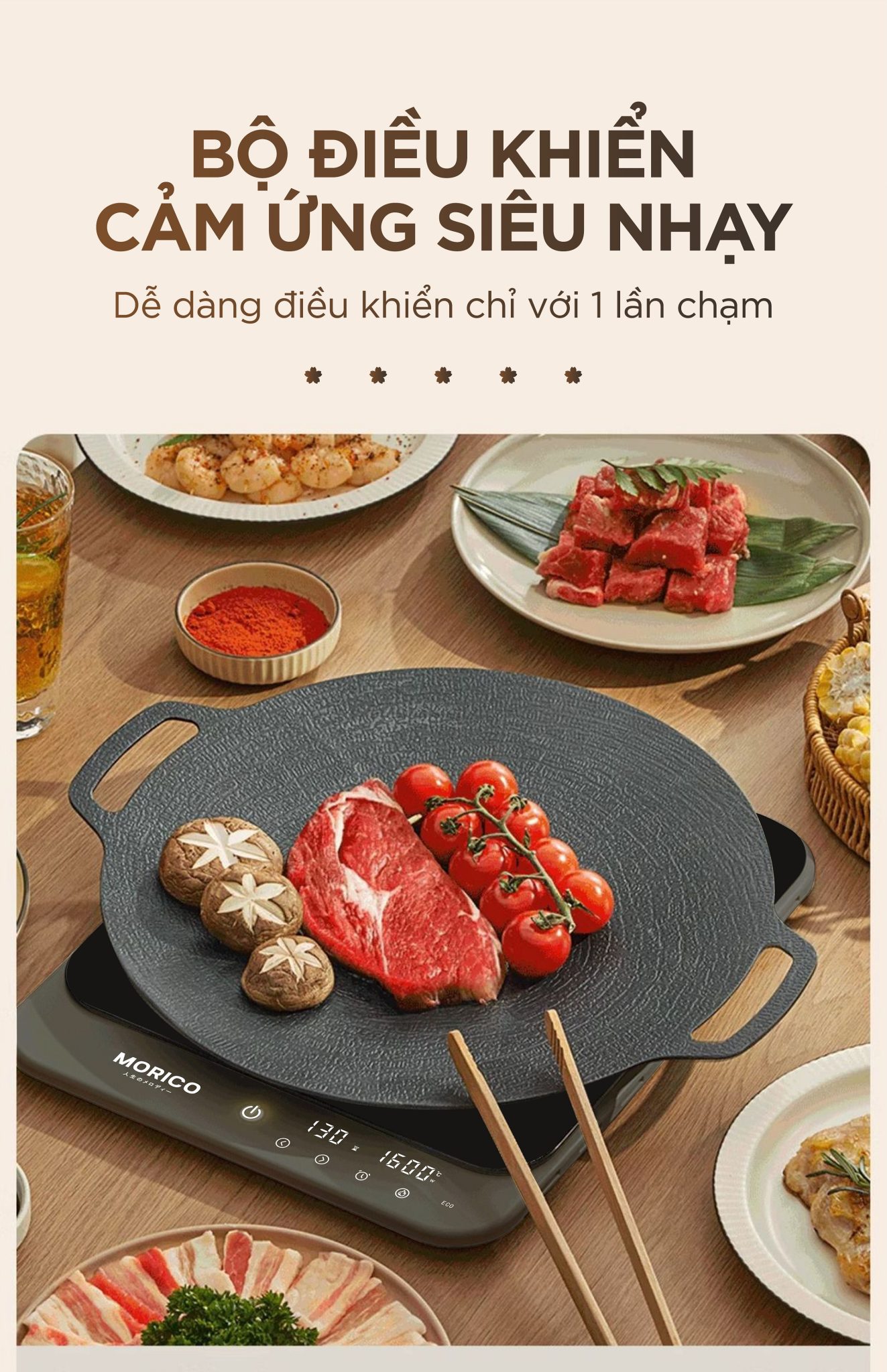 bep-tu-don-morico-mi820-08-1323x2048 Bộ điều khiển nhiệt siêu nhạy - Bếp Từ Đơn Morico MI820