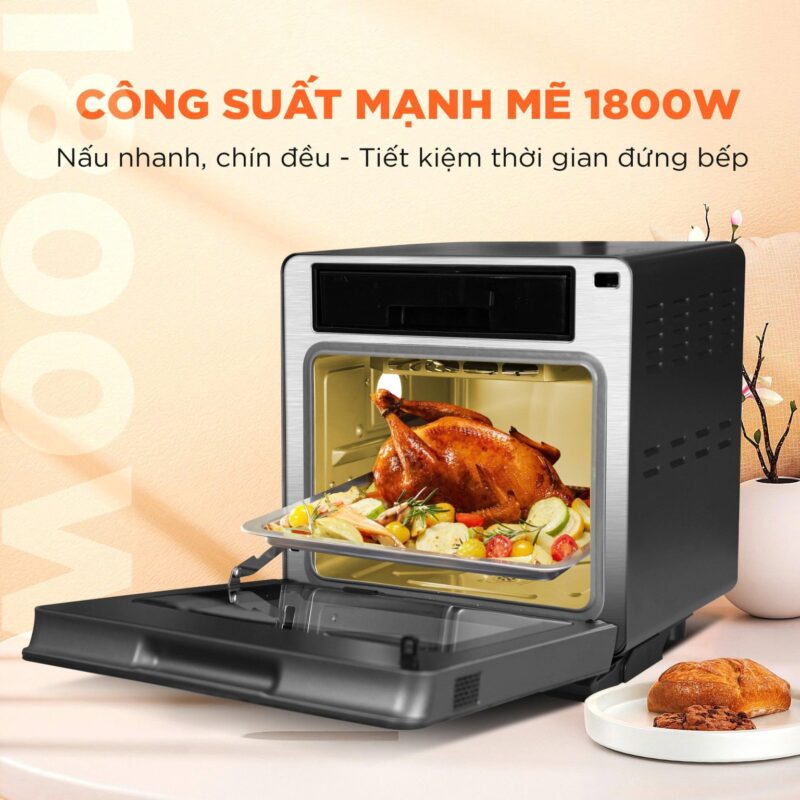  Nồi Chiên Hơi Nước Morico MA801 dùng công nghệ Steam Frying, khoang inox 304 16L, 53 thực đơn dựng sẵn, rã đông thông minh. Giá 4.410.000đ tại CIE KITCHEN.