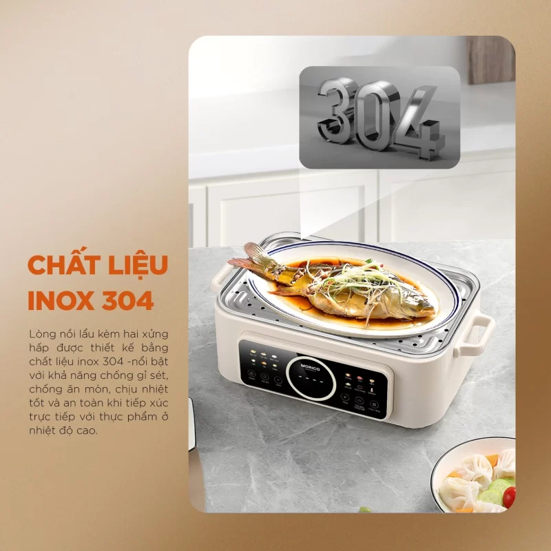 Nồi lẩu hấp đa năng MORICO MS508