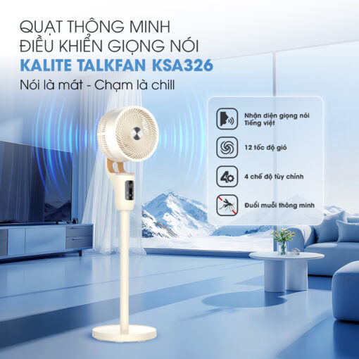 Quạt thông minh điều khiển giọng nói Kalite TalkFan KSA326