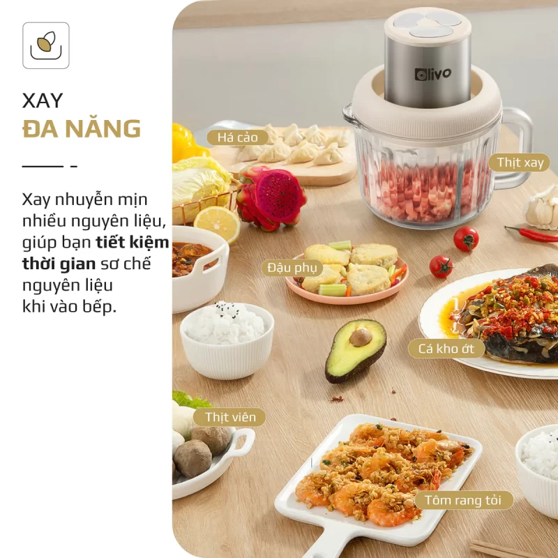 Máy Xay Thực Phẩm Đa Năng OLIVO FC25 (Máy xay thịt)