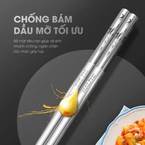 Bộ đũa inox 316 Kalite KCH01 chất liệu cao cấp kháng khuẩn